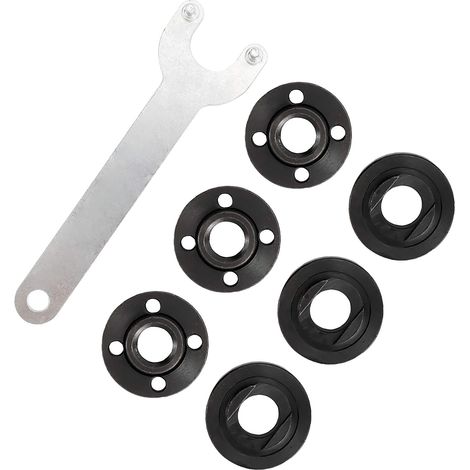 7 pièces Clé à angle pour bride de meuleuse, écrou de blocage 4,5 5 5/8‑11 po, clé métallique, pièce de rechange pour outil électrique DW 193465‑4 (1/5)