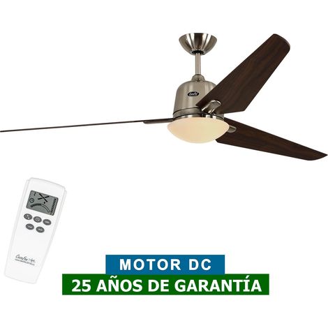 Ventilateur de plafond avec lumière CasaFan 516089 ECO AVIATOS 162 noyer / chrome satiné BN-NB
