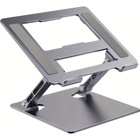 Support pour ordinateur portable en métal, pliable et portable compatible avec MacBook Pro et iPad Pro (4,7 à 17,3 pouces). (1/5)