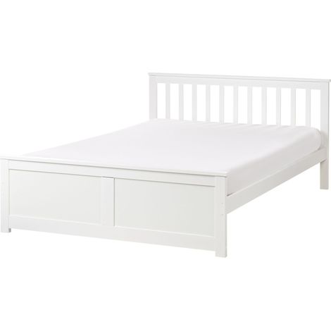 Letto matrimoniale in legno di Pino Bianco con Rete a Doghe 140 x 200 cm Olendon (1/5)