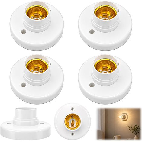 Douilles E27 Plafond à Visser Ampoule Universel Lot de 4 Plafonnier (1/5)
