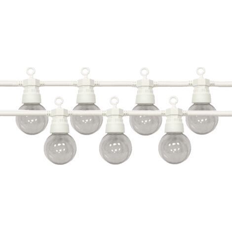 Guirlande Guinguette LED 13M 20pcs IP65 6W avec Câble - Blanc Chaud / Blanc (1/5)