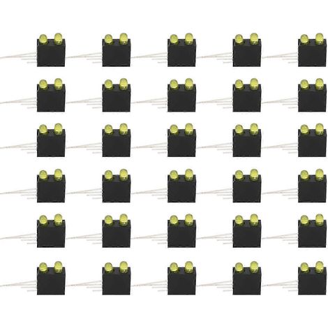 100Pcs Douille Double Trous 3mm pour LED Indicateur Industriel avec Base Accessoire Lampe Témoin Verte (1/5)