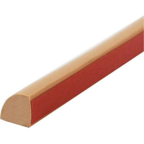 Moulure quart de rond flexible, moulure flexible autocollante pour sol, salle de bain, cuisine, comptoir, 3 m de long, marron (1/4)