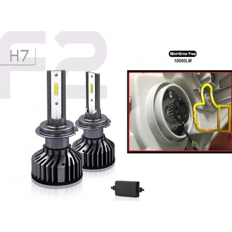 Set kompakte Mini-LED-H7-Lampen 12V/24V 72W 10000 lm für Scheinwerfer, CAN-Bus-fehlerfrei