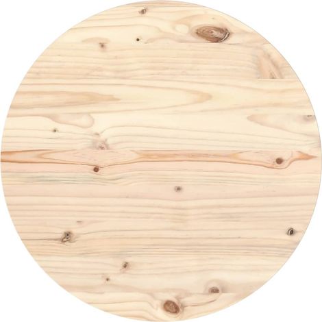 Dessus de table Ø60x2,5 cm Bois de pin massif (1/4)