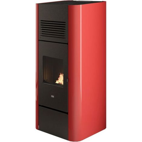 Poêle à granulés canalisable - PUNTO FUOCO Adria 14 kW Rouge (1/3)