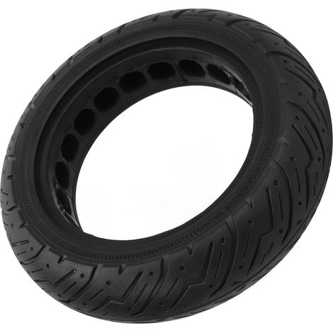 Pneu de trottinette électrique 10x2.50 increvable, antidérapant, structure alvéolaire, plein (1/5)