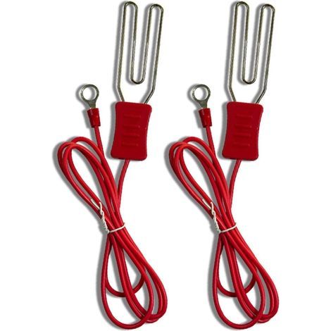 Kit de connexion de clôture électrique en acier inoxydable avec pinces crocodiles - Connecteur de terre pour clôture de pâturage - Câble de 1 m - Pince inoxydable - Kit de montage - Accessoires de (1/5)