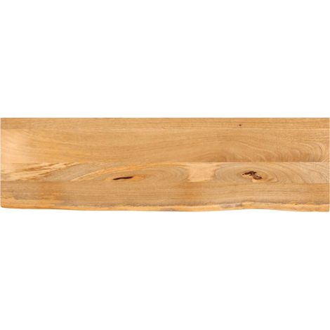 Tischplatte mit Baumkante 100x40x3,8 cm Massivholz Mango