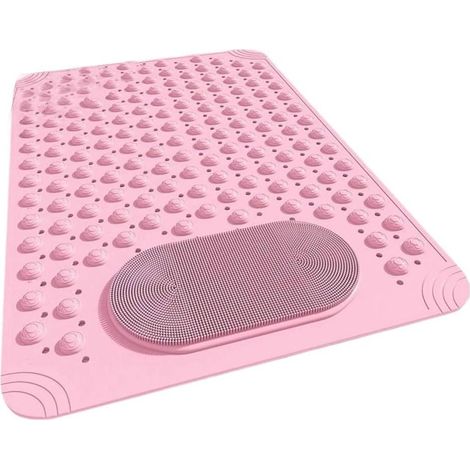 1 Tapis De Douche Antidérapant Avec Ventouses,Brosse Exfoliante Et Massage,Pieds,Salle De Bain
