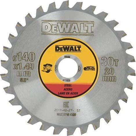 DEWALT DT1923-QZ Circ saw metal blade 140mm x 20mm x 30T
