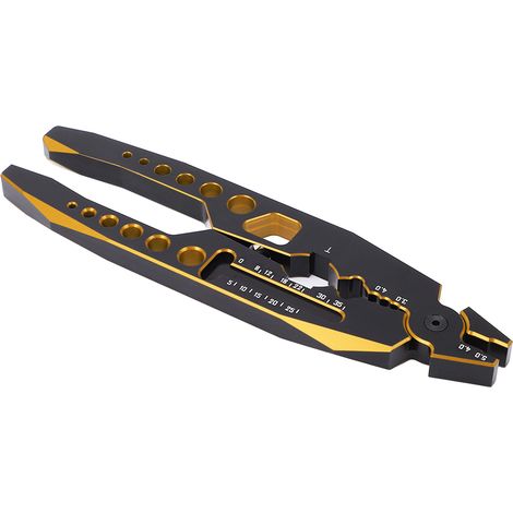 Universelle Klemme für Stoßdämpfer von RC-Cars (ferngesteuerte Modelle) mit Unterlegscheibe und Schraube, kompatibel mit 1/8, 1/10 und 1/12 Modellen (RC-Crawler), goldfarben. (1/5)