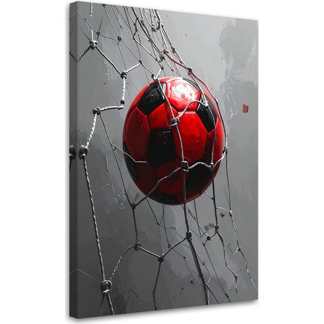 Wandbild Ball in einem Netz vor einer Betonwand 30x45 (1/5)