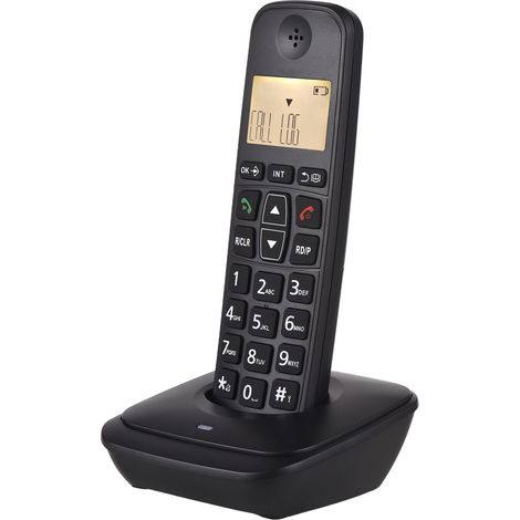 Téléphone sans fil extensible Bisofice avec écran LCD, identification de l'appelant, répertoire 50 contacts, mode mains libres, conférence téléphonique, 16 langues, connexion jusqu'à 5 combinés pour b (1/4)