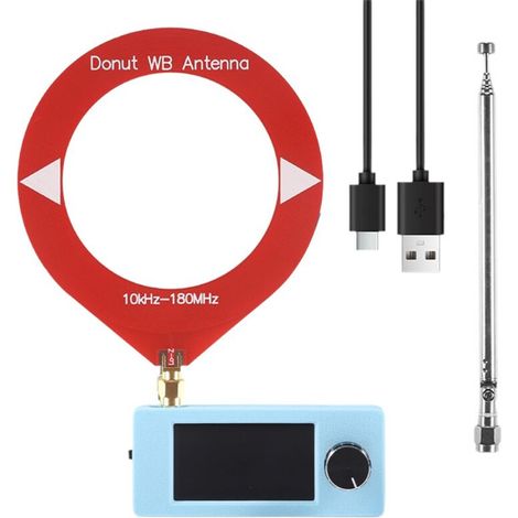 Kompatibel mit dem Mini-Radioempfänger SI4732, Frequenzbereich 10 kHz-180 MHz, 1,9-Zoll-Bildschirm, unterstützt FM/AM/LSB/USB-Kurzwellenradio, SI4732 Radio + 2 Antennen