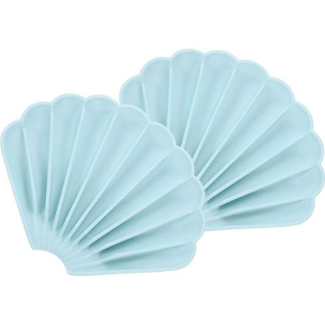 petits porte-savons, porte-savon en forme de coquillage (bleu clair) (1/5)