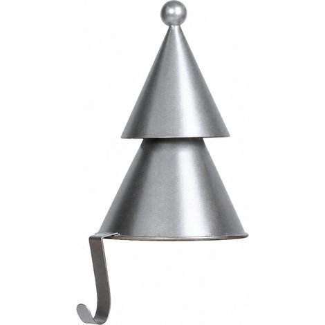 Support de chaussette de Noël pour cheminée, décoration de sapin 3D à suspendre, en fer, blanc, or, argent (1/5)