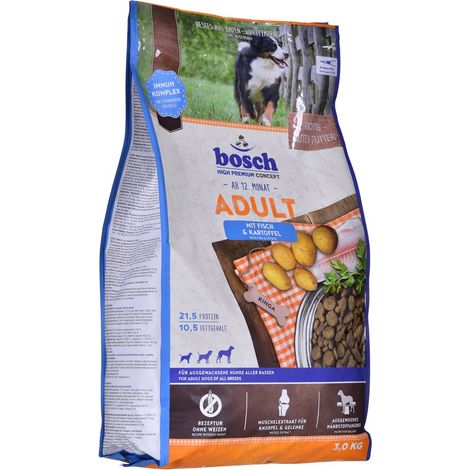 BOSCH Poisson et Pommes de Terre - Croquettes pour chien - 3 kg (1/2)