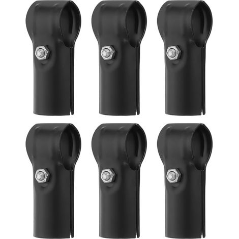 6Pcs Raccord En T Pour Tuyau, Raccord Structurel Pour Tuyau Attache Pour Cloture A Maille Chainette Fitting D'angle En Acier Inoxydable Attache Pour Barres 1 Pouce(25mm), Noir (1/3)