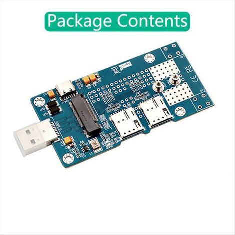 Adaptateur M.2 Vers USB 3.0 avec Double Emplacement pour Carte SIM NANO, Compatible avec les Modules 3G/4G/5G/LTE 3042/3052 pour PC (1/5)