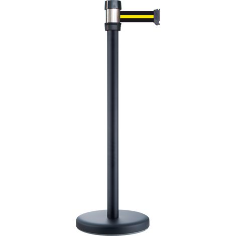 Barrière sécurité RS PRO Noir/Jaune, Long. 2.1m Haut. 980 mm Haut. 980mm ( Prix pour 1 )