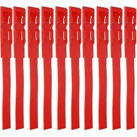 Bracelets d'identification pour vaches, 10 pièces, colliers d'identification pour bétail (rouge) (1/4)