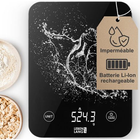Balance de cuisine électronique étanche 10 kg capacité (1/5)