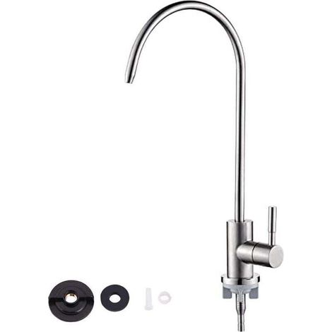 CYRILL - Rubinetto da cucina con filtro per acqua potabile con filtro per acqua potabile a osmosi inversa cromato da 1/4 '' (1/4)