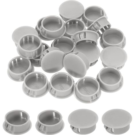 50pcs Bouchons Gris Pour Trous 1" Bouchons En Plastique (1/5)