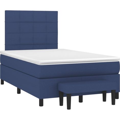 Giroletto a Molle con Materasso Blu 120x190 cm in Tessuto vidaXL (1/5)