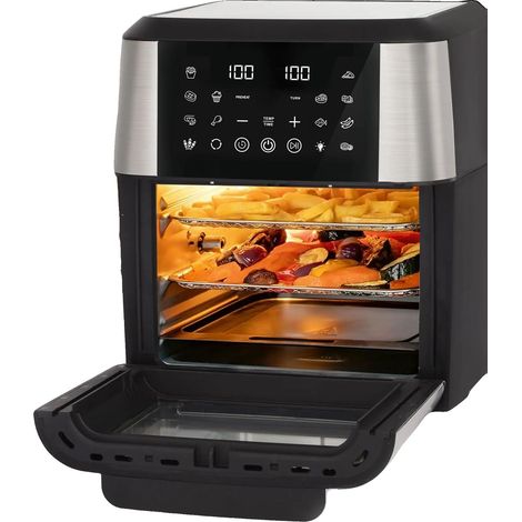 Freidora de aire, capacidad de 12 litros, pantalla táctil inteligente, 1800 W, UE (1/2)