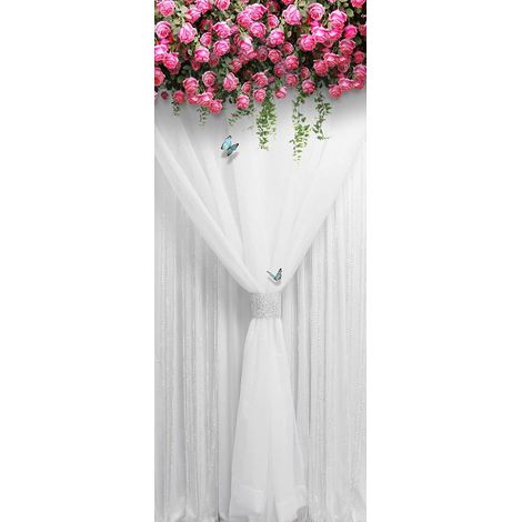 Selbstklebende Türfolie – PVC – Wiederablösbar – Klebefolie – Ideal für Wohnzimmer, Schlafzimmer und Büro – 200 x 77 cm (1/5)