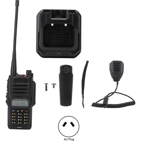 Talkie-walkie Baofeng UV-XR PLUS 128 canaux IP57 étanche + micro-casque, chargeur 100-240V prise AU (1/5)