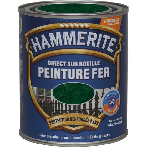 Peinture Direct Sur Rouille Martelée Vert Epicéa 0,75 L - Hammerite