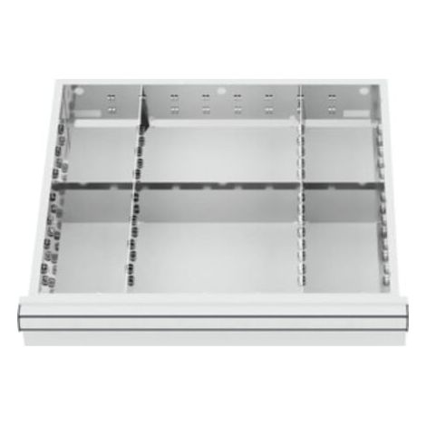 STIER Schubladeneinteilung Metalleinteilung BLH 75 mm Innenmaß 500x450 mm 6 Fächer (1/4)