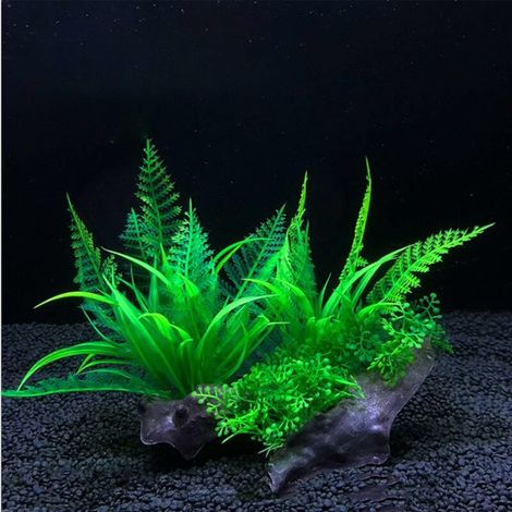 1 Pièces Plantes Artificielles pour Aquarium en Plastique, Accessoire de Décoration D'aquarium, Décoration Aquatique Simulation D'aquarium Plantes Hydroponiques (1/4)