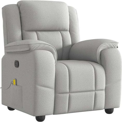 Chaise longue de massage en tissu gris doux – Lit de massage ergonomique avec dossier réglable, idéal pour la relaxation, la physiothérapie et les soins bien-être à domicile (1/5)