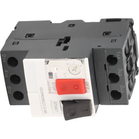 Motorschutzschalter mit Start-Stopp-Schutz, 2,5-4 A, modularer Schalter, 35 mm DIN-Schiene, Führungsschienenmontage, elektrische Stromkreisunterbrechung. (1/5)