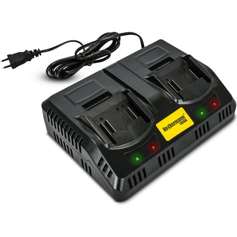 Caricabatterie doppio Heckermann Select 20V 4A AVC20-4x2