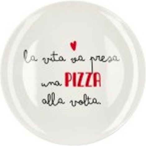 Ad Trend Piatto Pizza Melamina Ass. D 33 Cm H 2 Cm Bianco 1 Pz