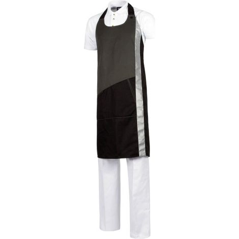 Delantal regulable con cintas reflectares WORKTEAM Servicios M530  Negro+Gris