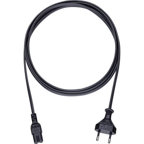 Strom Anschlusskabel [1x Euro-Stecker - 1x Kleingeräte-Buchse C7] 5.00 m Schwarz Oehlbach Powercord