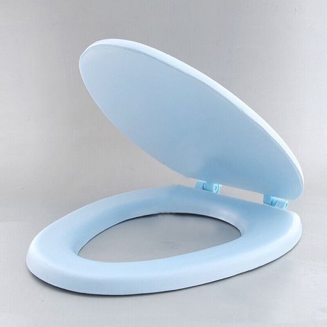 – Siège de toilette épais EVA avec abaissement automatique – Installation facile pour toilettes standard en O – Dimensions 410-430mm x 340mm (1/5)