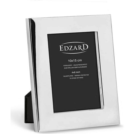 Cadre Photo Argenté 10x15 cm avec Protection Anti-Ternissement pour Bureau et Salon - PANGIVO (1/5)