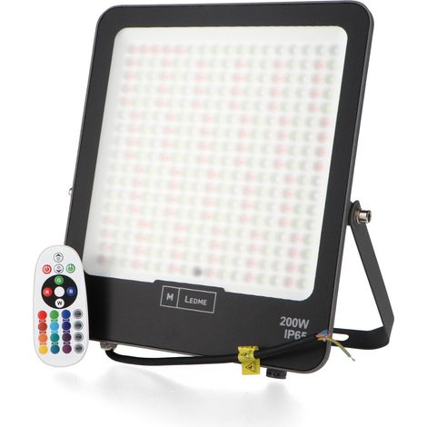 IluminaShop - Foco Proyector LED SMD Chip Osram Mini On 200W RGB Regulable IP65  RGB (1/3)