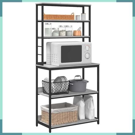 883889 étagère de cuisine Gris Sonoma 80 x 40 x 168 cm (1/5)