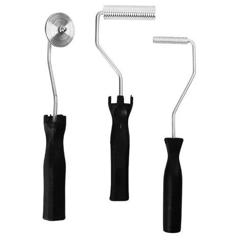Kit 3pcs en fibre de verre et alliage d'aluminium - Rouleau débulleur et outil à bulle pour moule, résine et composite (1/5)