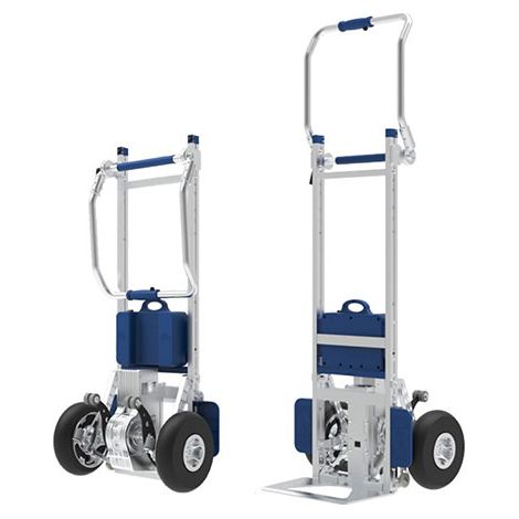 Carrello elettrico saliscale pieghevole e compatto - Pala 400x240mm - Carico 250kg - DMEG250