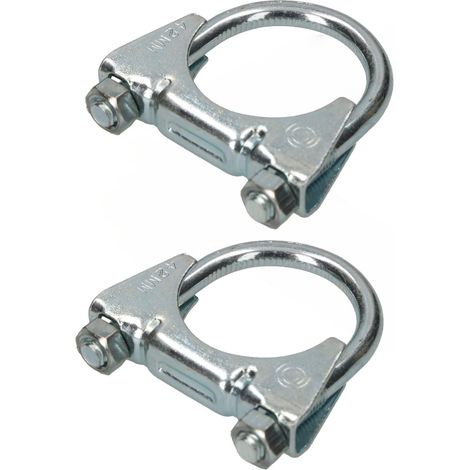 Rohrschelle, Klemme, Durchmesser 42 mm, Stahl - 2 Stück. (1/5)